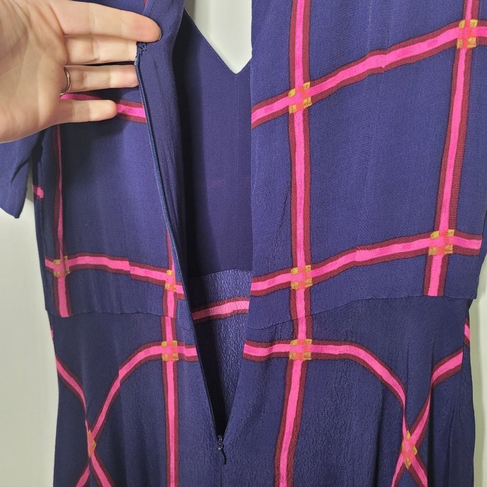 HD in Paris Anthro Handkerchief Asymmetrical hi lo short sleeve Dress size 4 - Picture 8 of 10